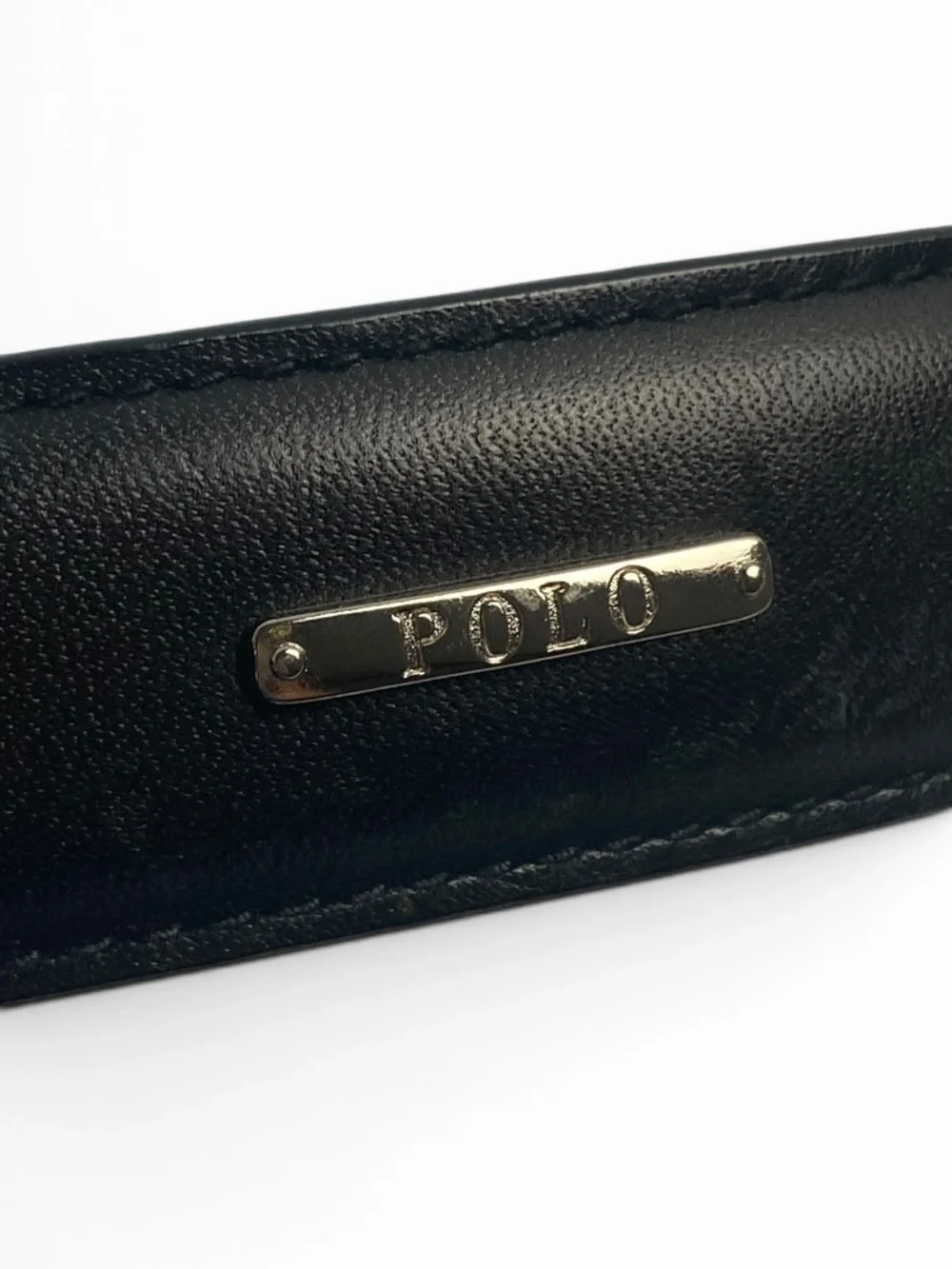 Polo Ralph Lauren Italian Leather Dress Belt in Black Size 34